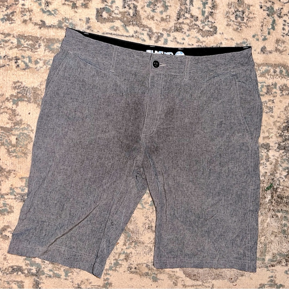 Hybrid Collection Men's Gray Stretch Board Shorts size large